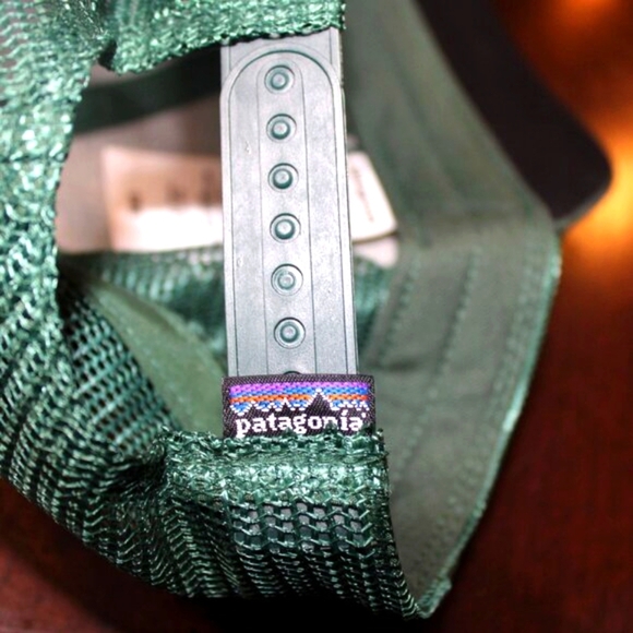 Patagonia Sage Green Trucker Hat - Snapback Mesh Cap - Embroidered Logo - NWOT - Picture 7 of 8